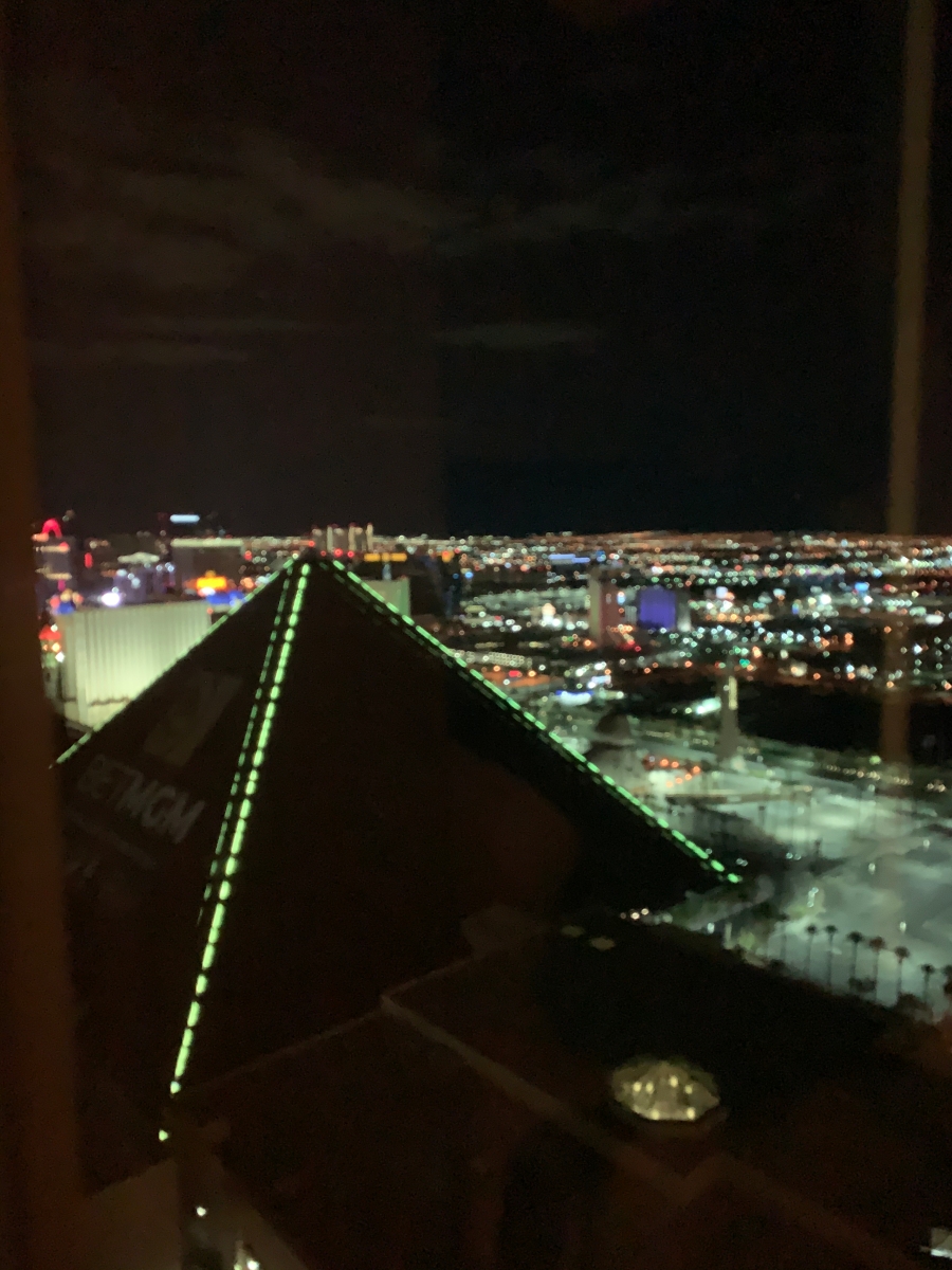 Luxor in Las Vegas at night